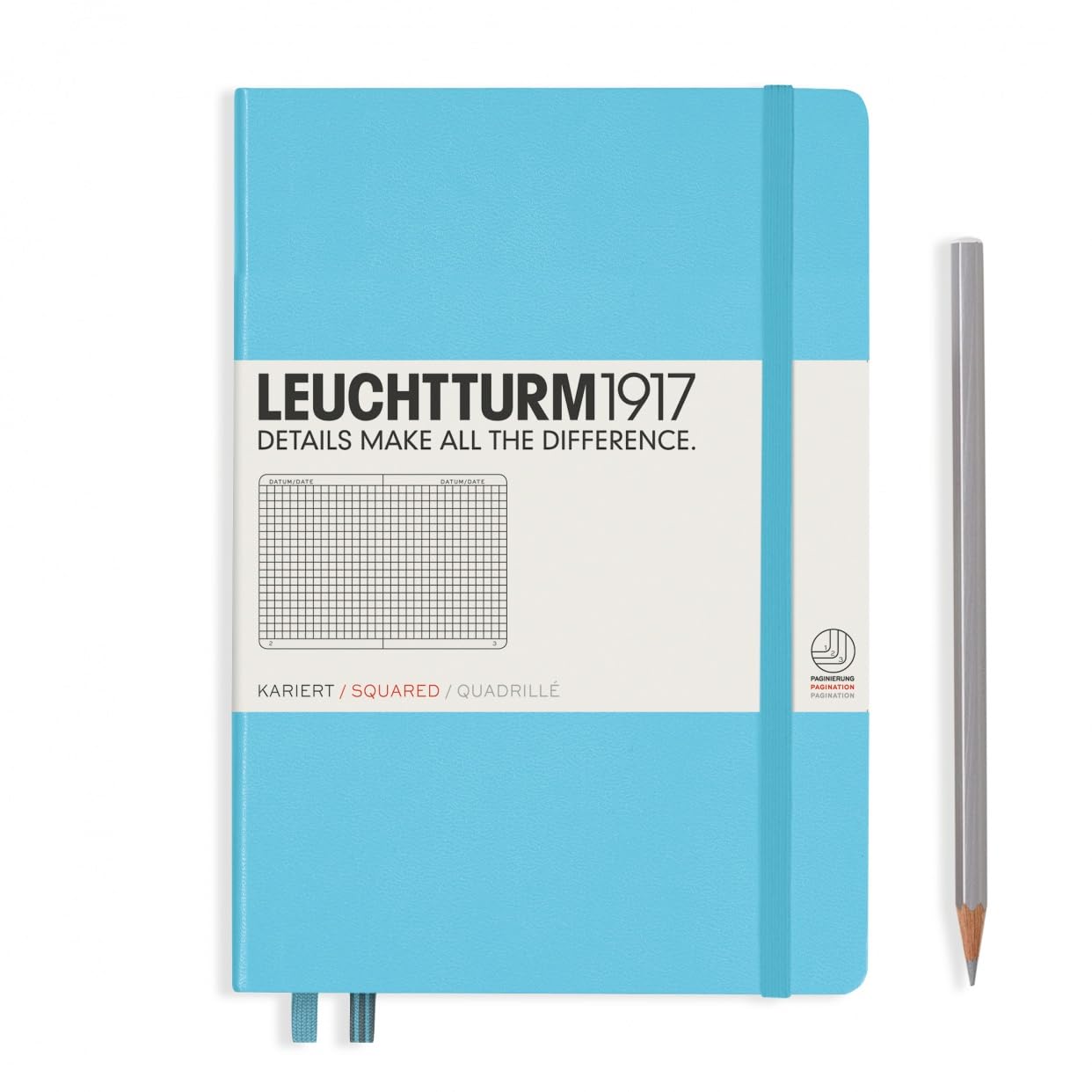 【数量限定】ロイヒトトゥルム ノート A5 ドット方眼 アイスブルー 35748 Amazon.co.jp: ロイヒトトゥルム ノート A5 方眼 アイスブルー 357481