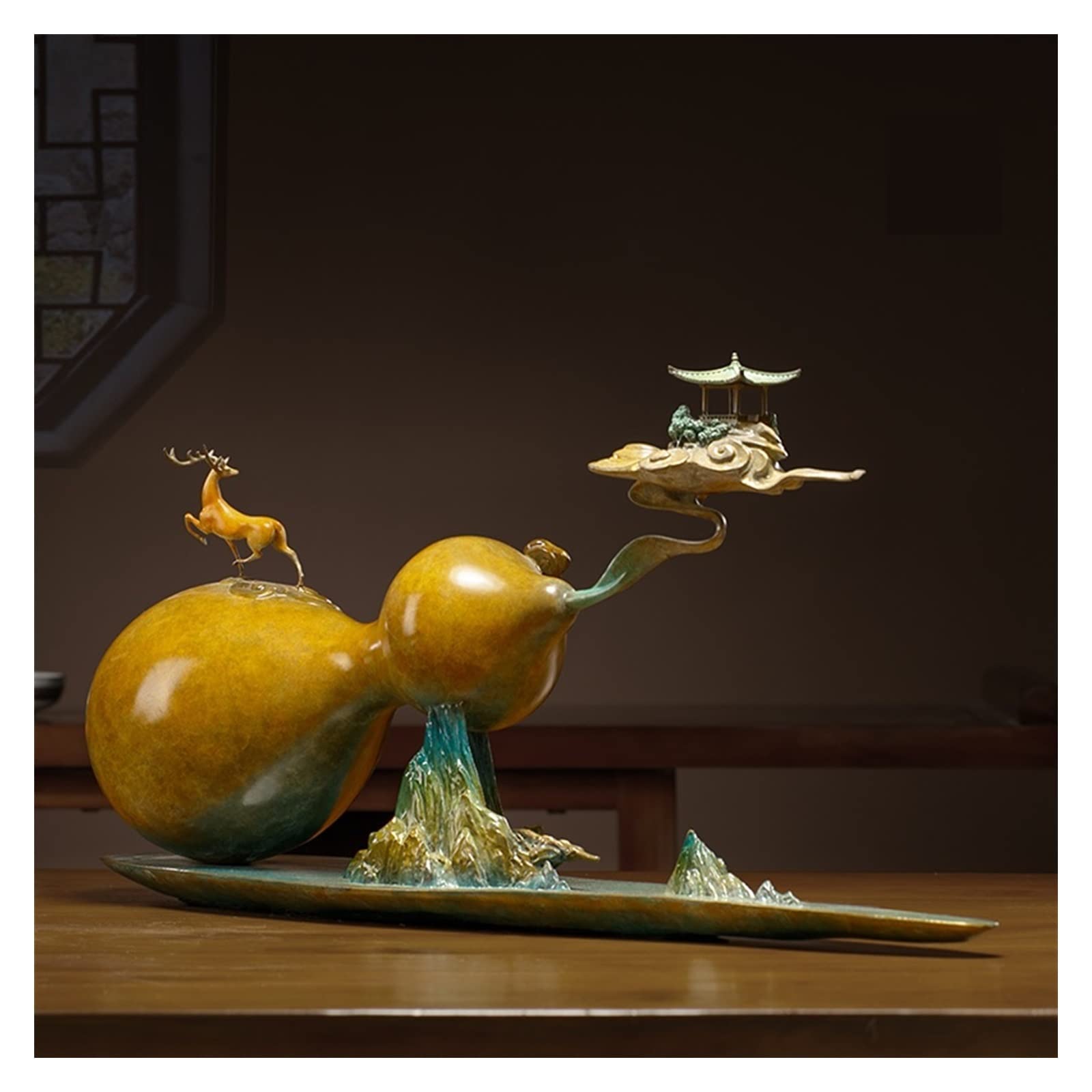 ひょうたん 飾り、クラフト装飾アクセサリー、デスクトップ装飾品 Amazon.co.jp: デスクトップ装飾 銅製 ひょうたん 玄関飾り リビング