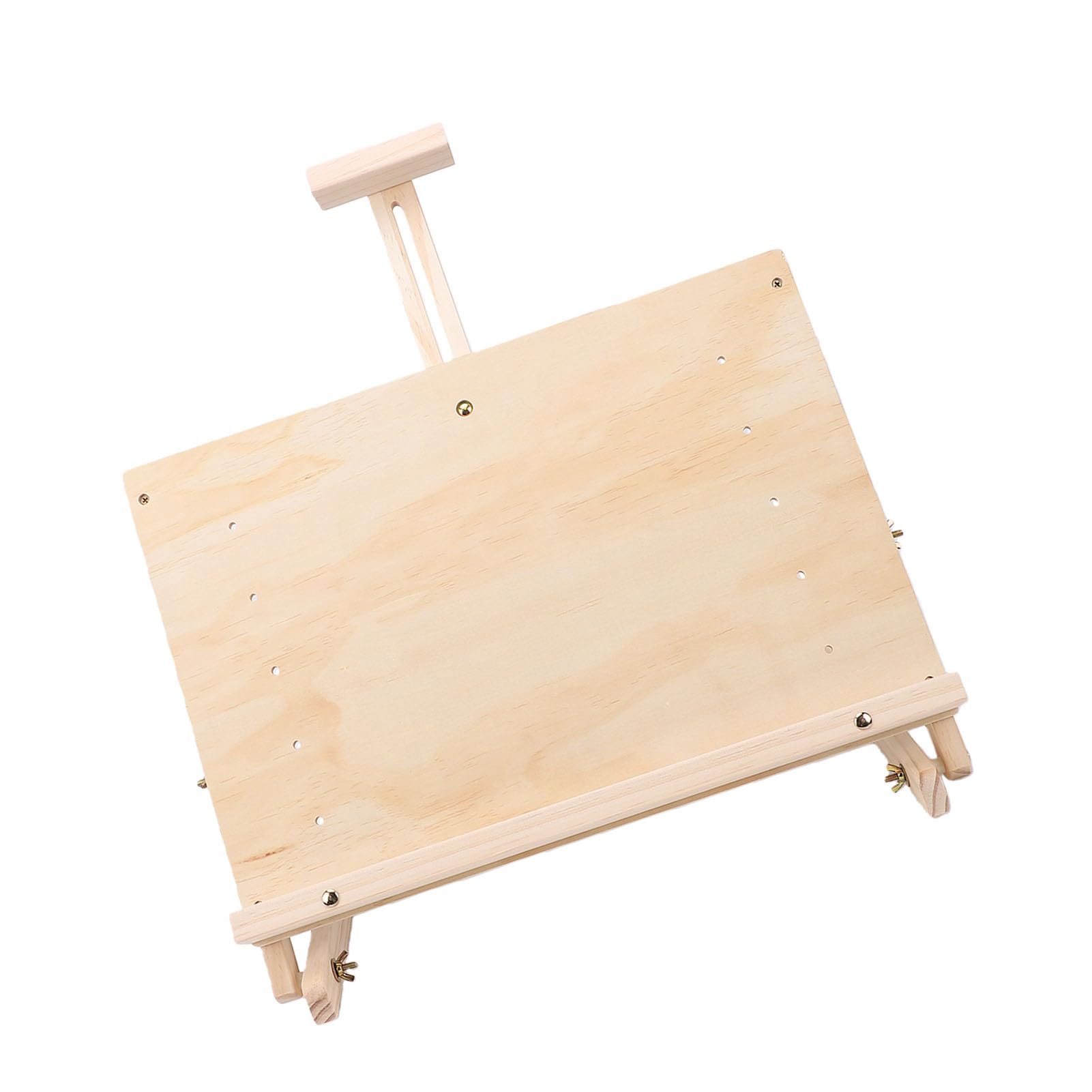 Caballete de Mesa, Caballete de Madera con ángulo Ajustable de 0 a 80 Grados, Portátil con Base Antideslizante y Bandeja Ajustable para Pintar Bocetos y Exhibir Obras de Arte
