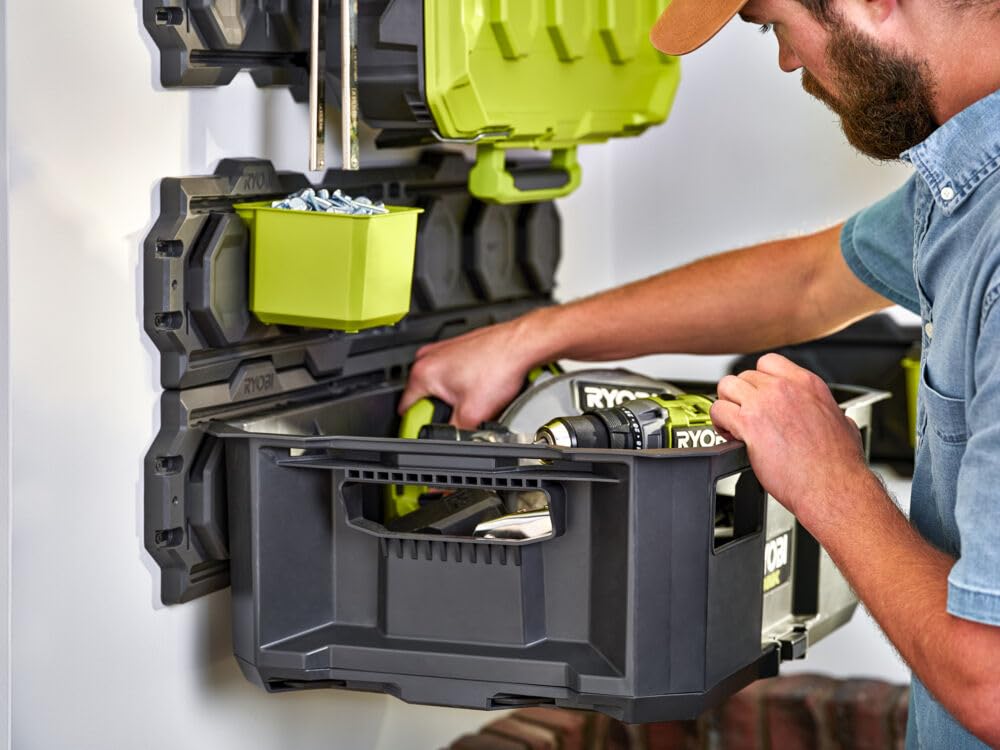 RYOBI Caisse à Outils Ouverte LINK RSL104 Empilable Grande Capacité