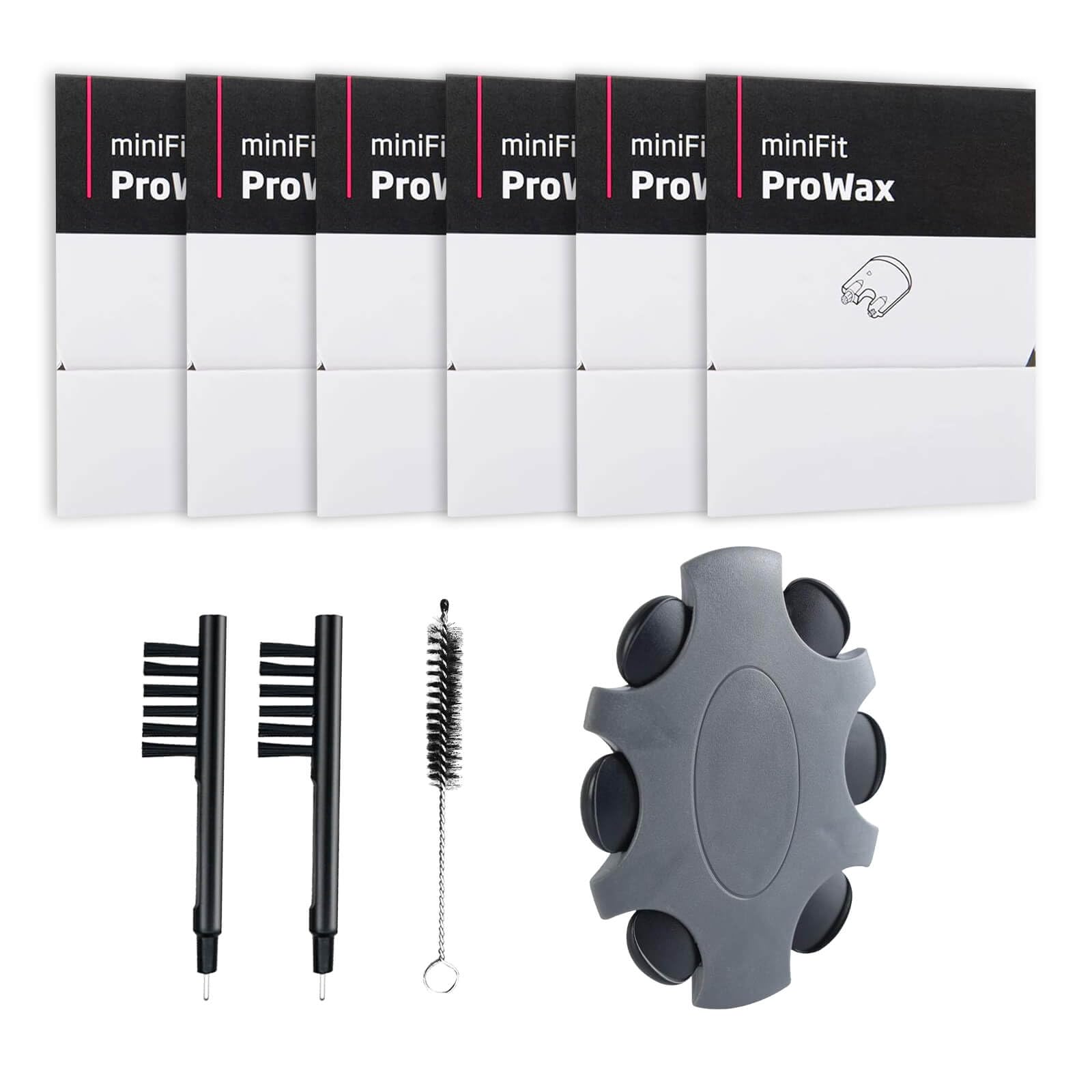 ElonvocProwax MiniFit Replacement Wax Filters - Hearing Aid Wax Guards for Oticon ProWax MiniFit Hearing Aid Supplies Cleaning Tools Included (6)