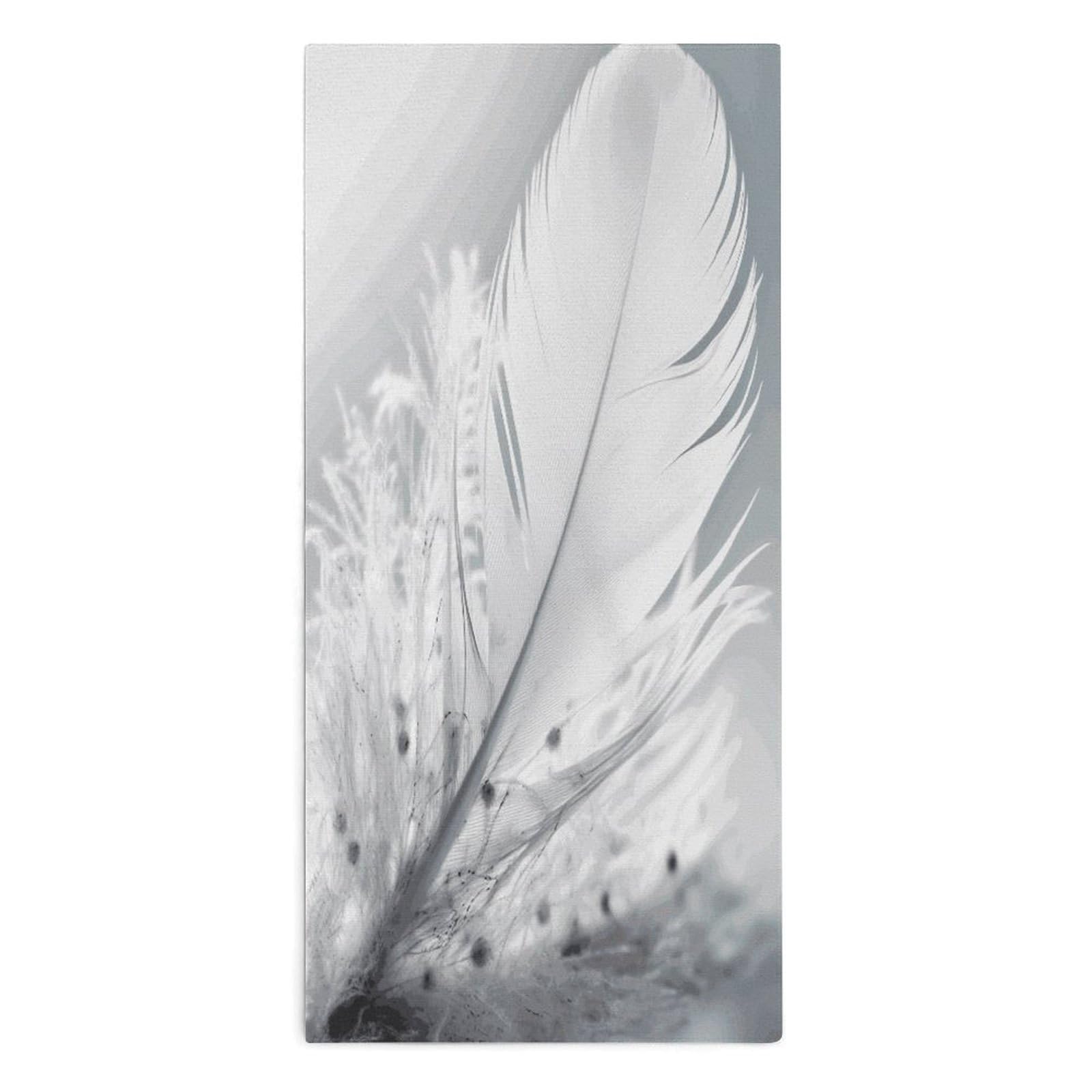 Fodpand Style Fluttering White Feathers Microfiber Towels, Decorative Bath Towel Soft & Lightweight, Hand Towels Multipurpose Use For Bathroom, Pool, Gym, Spa, And Hotel Use