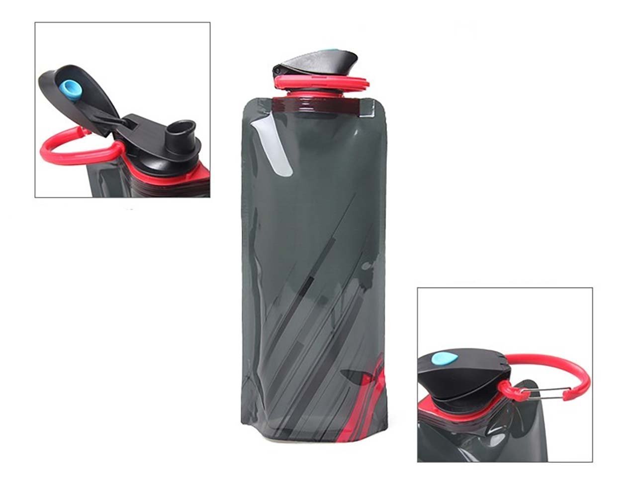 6 Faltbare Wasserflaschen 700 Ml – Leicht, BPA-frei – Ideal Für Sport, Wandern Und Reisen