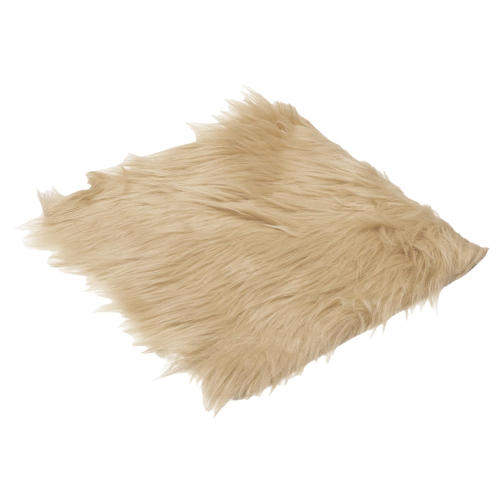 PATIKIL 12" Locker Rug, Small Area Rug Mini Faux Fur Rugs Small Locker Carpet Soft Fluffy Tiny Photography Props Square for Nail Photo Tabletop Background Picture Decoration, Dark Beige