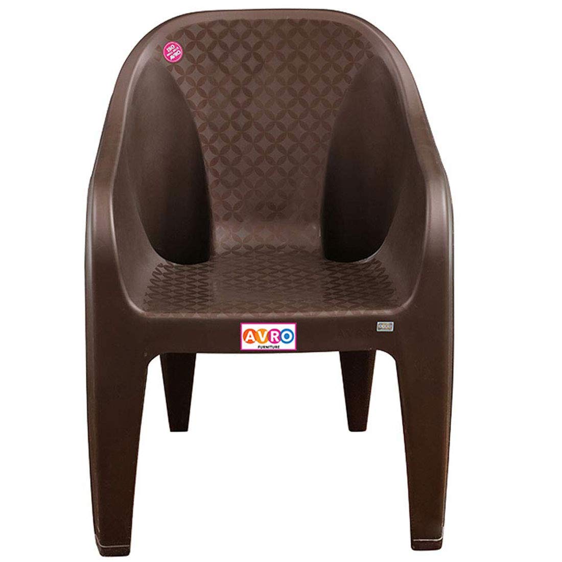AVRO FURNITURE Avro Plastic Chairs Single Chair Matt And Gloss Pattern  Plastic Chairs For Home, Living Room| Bearing Capacity Up To 200Kg