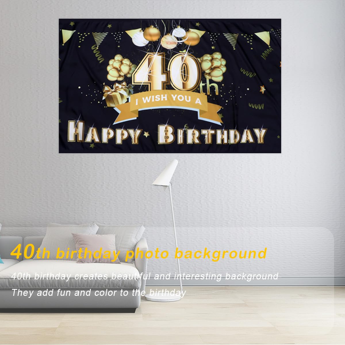 PRETYZOOM 3pezzi Banner Per Festa Di Compleanno Striscione Decorativo Per Photo Booth e Porta Anni