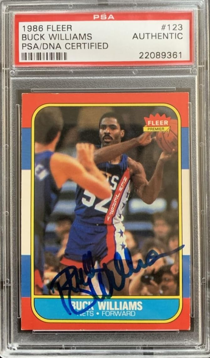 Buck Williams Signed 1986 Fleer #123 Autographed Basketball Card PSA Authentic