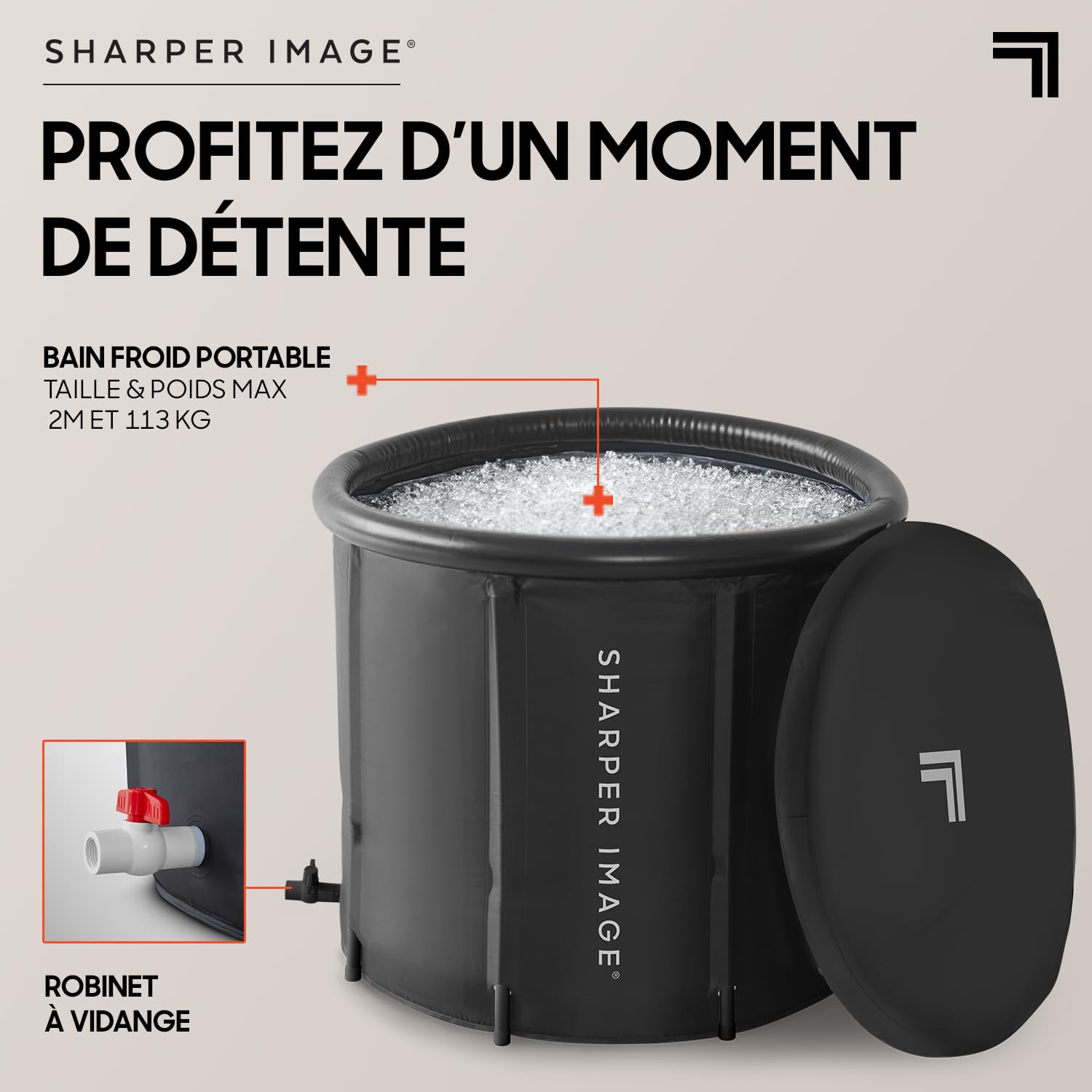 SHARPER IMAGE - Bain de Glace Portable