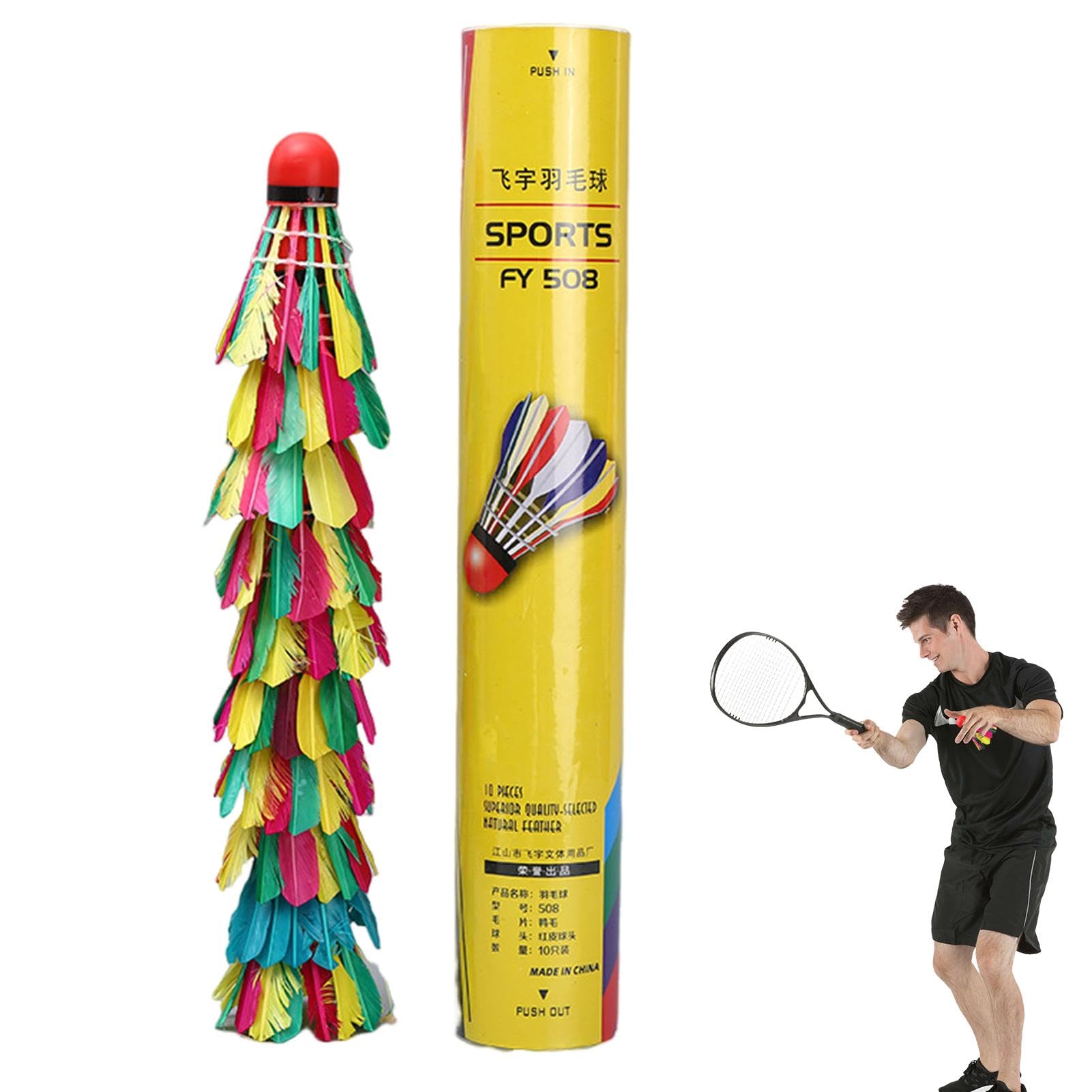 Volant Plume Decathlon Volants De Badminton En Plumes - Lot De 3, Plumes De Canard, Tête En Liège - Pour Intérieur Et Extérieur Meilleurs Volants Badminton