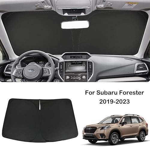 Miniatura 2 de Parasol para parabrisas para Subaru Forester 2019, 2020, 2021, 2022, 2023, plegable, bloquea los rayos UV, la cubierta protectora mantiene el