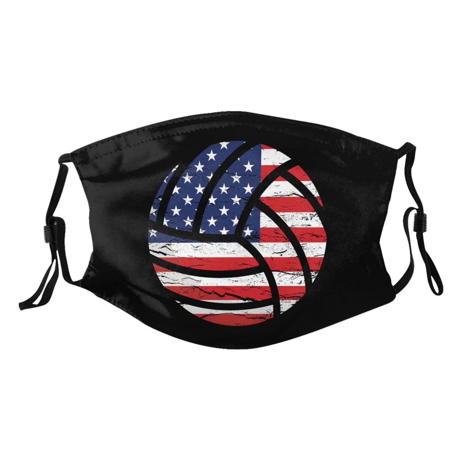 USA Flag Volleyball Adult Dust Mask Adjustable Dust Face with 2 Filter67
