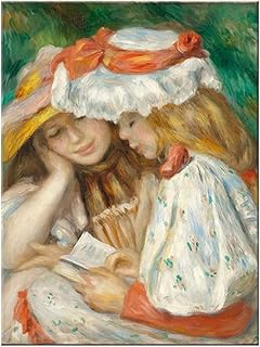 BFDSTY Pierre-Auguste Renoir Poster Ritratto Ragazza Che Legge Libro Arte da Parete Quadri e Stampe Astratti Quadri Vintage Decorazioni per la casa 50x70cmx1 Senza Cornice