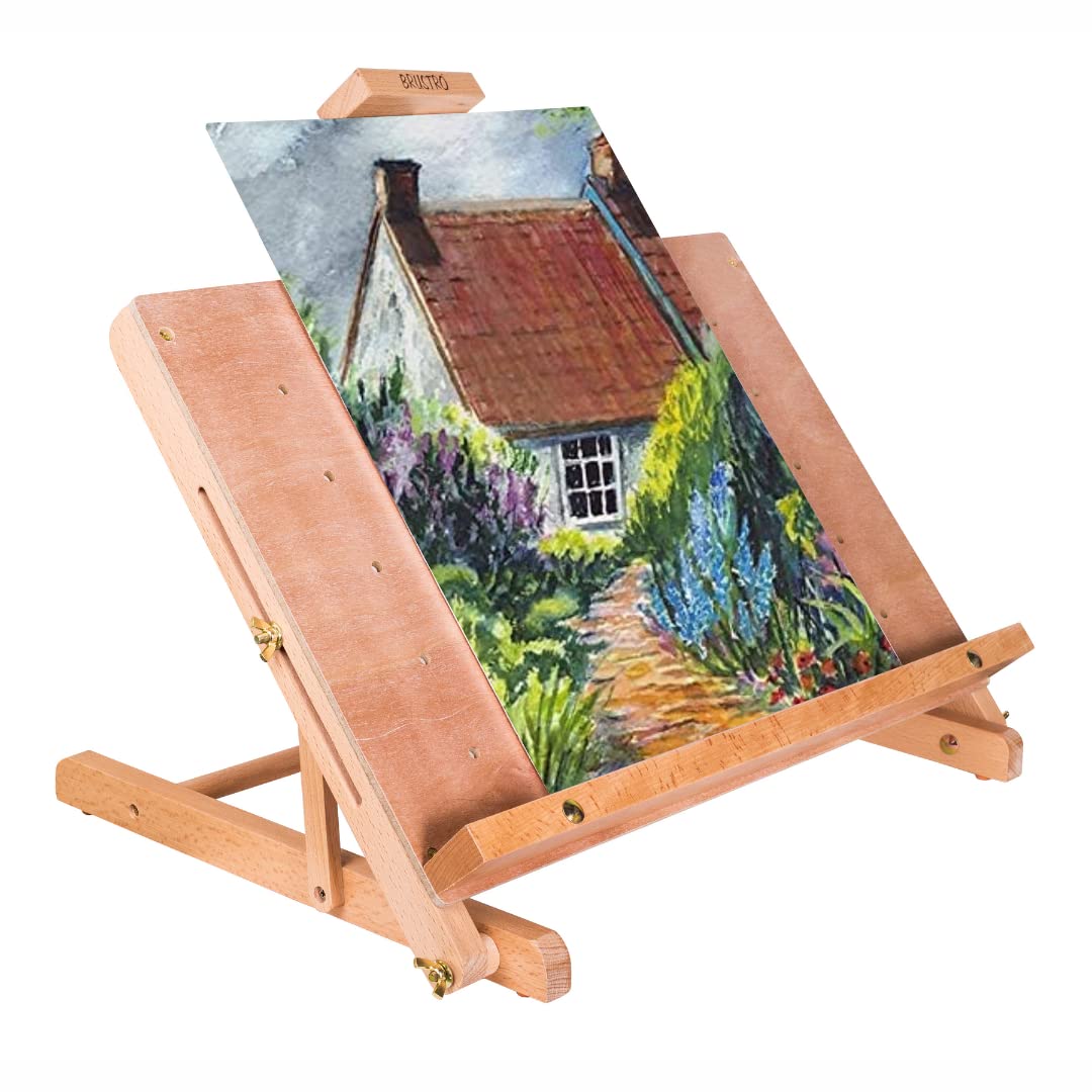 Brustro Wymiary sztalugi stołowej do dużych obciążeń dla artystów po całkowitym rozłożeniu: - 48 x 37 x 36 (64) cm.