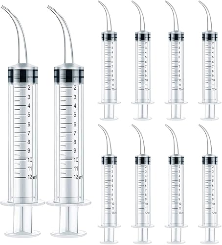 Jeringa de plástico para Scientific Labs, paquete de 10 jeringas de medición para dispensar múltiples usos (0.4 fl oz, 1)