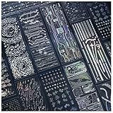 Ta Merry シール コラージュ 素材 フレーク 大容量 きらきら 詰め合わせ 可愛い 手帳 レトロ デコ 背景 おしゃれ ノート かわいい セット スマホ シール ステッカー PET 韓国 防水 ヴィンテージ コラージュ 素材 星 雨 回路 チェーン （秘密）