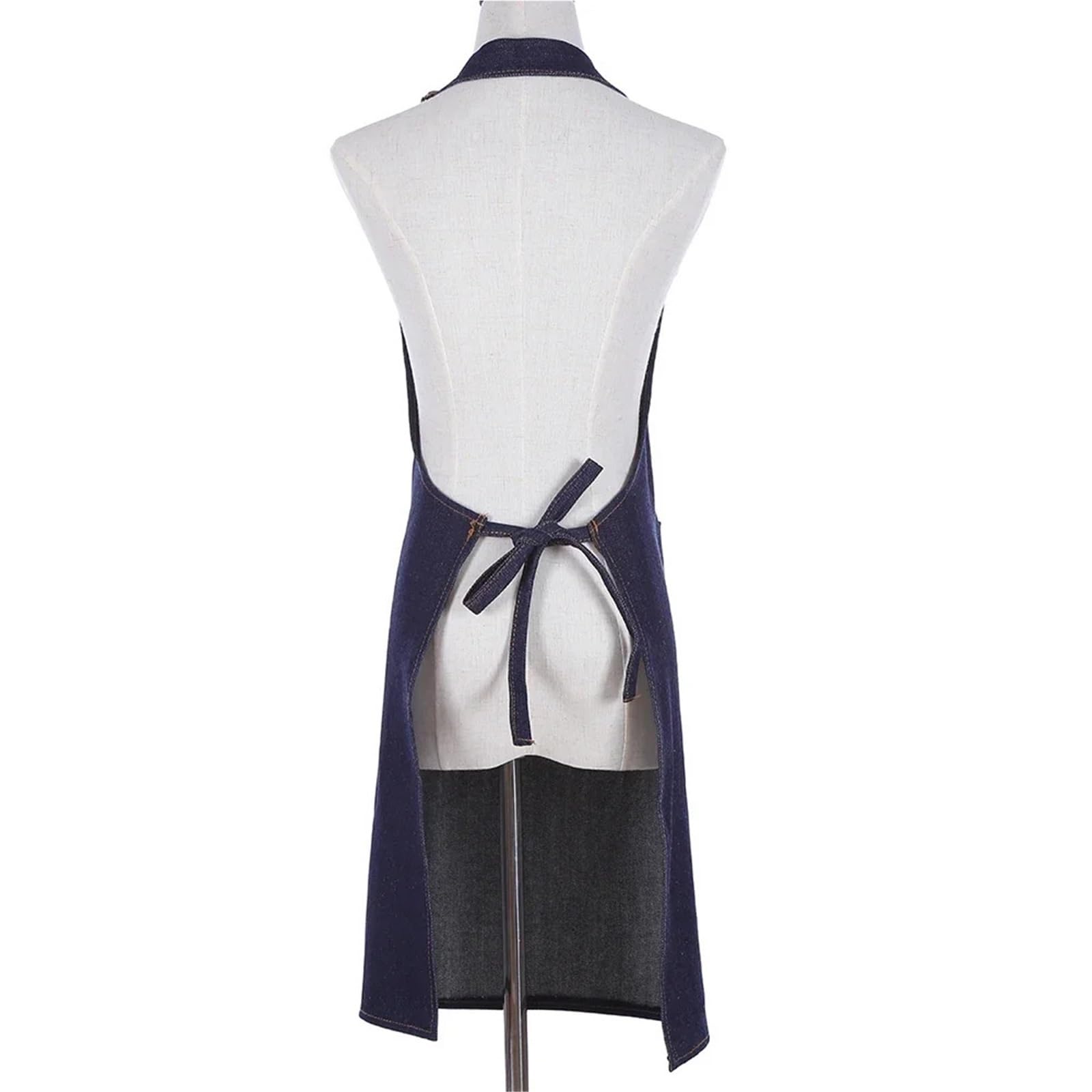 Delantal De Cocina Delantal de Chef Vaquero for Hombre, Delantales de Cocina Unisex for Barbacoa y Parrilla for Mujer, Delantal con Pechera for Tienda de Trabajo, Bata Vaquera Ajustable