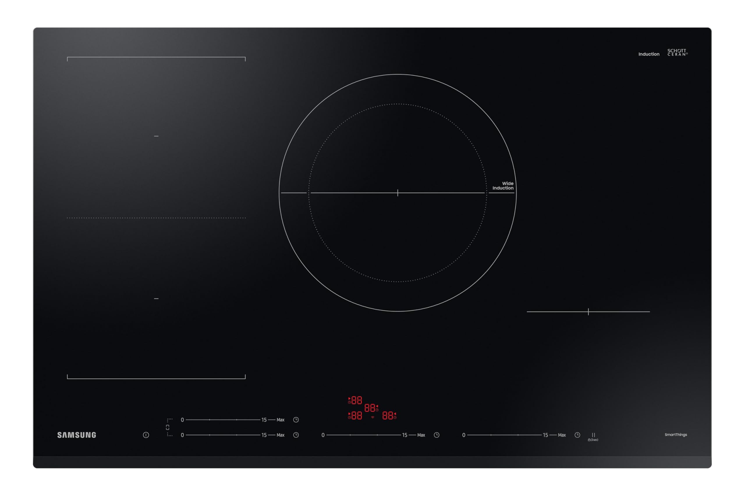 Samsung Series 5 NZ84C5047GK/U1 Slim Fit Induction Hob with Flex Zone, Black