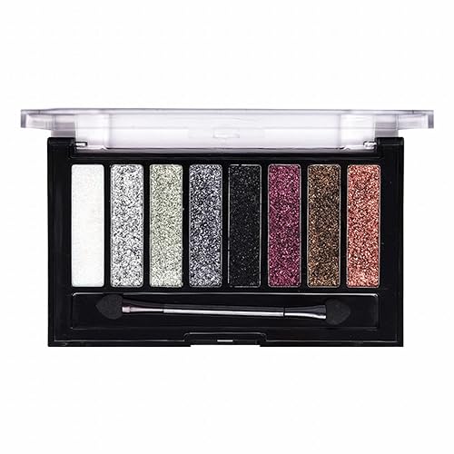Outfmvch Girl Nudes Sombra de ojos de lentejuelas de 8 colores Maquillaje para niños Maquillaje de escenario brillante diamante brillante Placa de