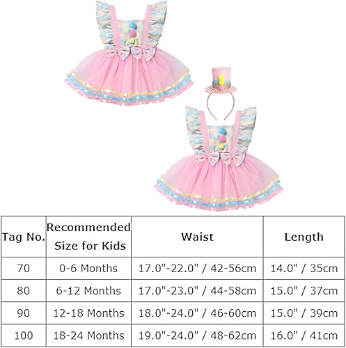 Miniatura 7 de IBTOM CASTLE Traje de fiesta de cumpleaños de circo de carnaval para niña, vestido de tutú de princesa, disfraz de accesorio para fotos