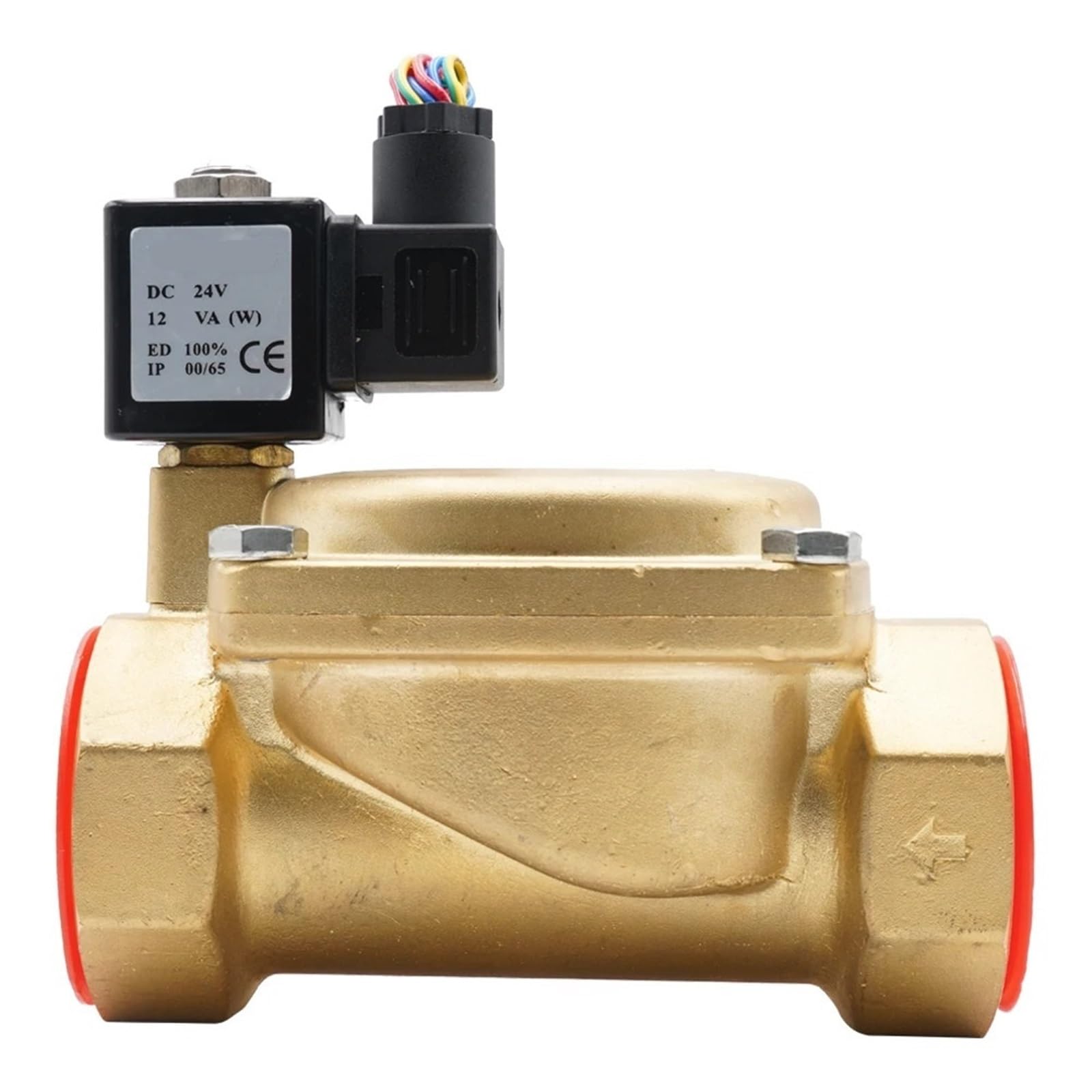 Elettrovalvola a Membrana Pilota Serie 0927 Valvola Acqua a solenoide ad Alta Pressione Temperatura normalmente Chiusa o Aperta 0~16 Bar(DC 24v-viton,DN15 Normally Open)