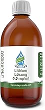 Lithium Orotat Lösung 200 ml - 0,5 mg Lithium pro 1 ml - Lithiumorotat hochrein >99% - 500 ppm Lithium elementar - Laborglasflasche inkl. präzise Pipette - Made in Germany