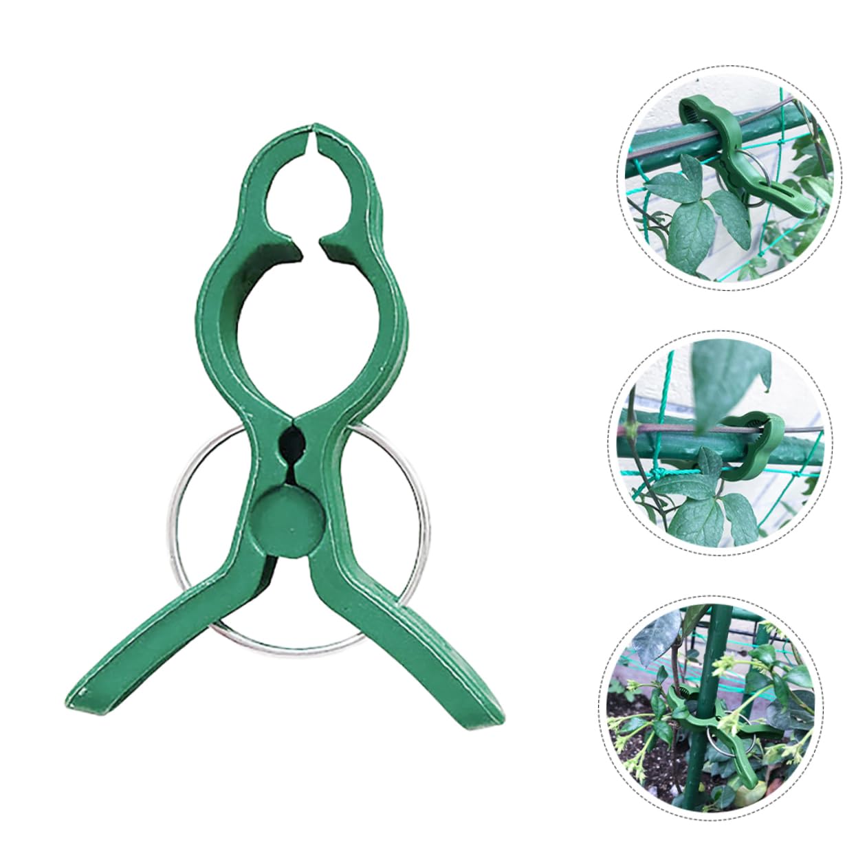 BESPORTBLE 3 Sätze Gartenclip-Set Stützclips Für Pflanzenstämme Abstecken Pflanzen-stützklammern Gitterclips Bieger Gartenclips Pole Kirschtomaten Stangen Stand Fix Green Plastik 60 Stück * 3
