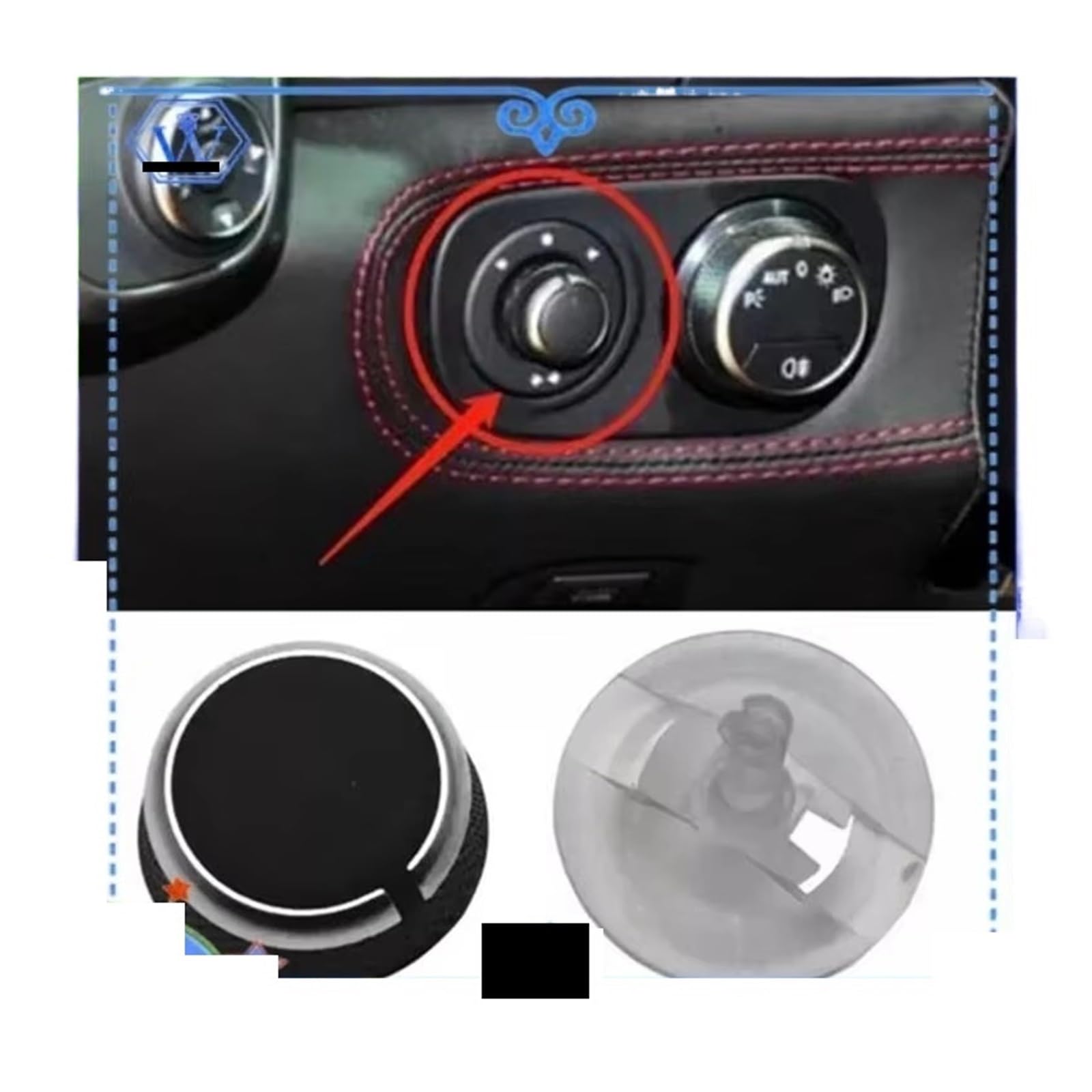 Per Ferrari 458 F458 F488 Per California T Per Maserati GT 259909 Per Parti 1 Pz Specchio Esterno Interruttore Manopola Controller Pulsante Commutazione Specchietto Retrovisore