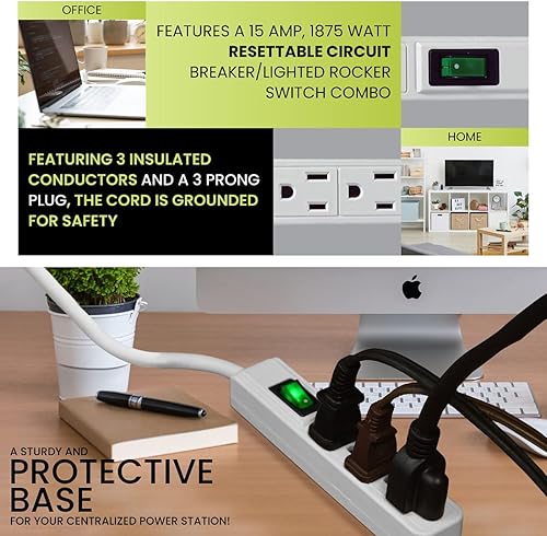 Miniatura 6 de GoGreen Power múltiple de varias salidas, GG-13002MS