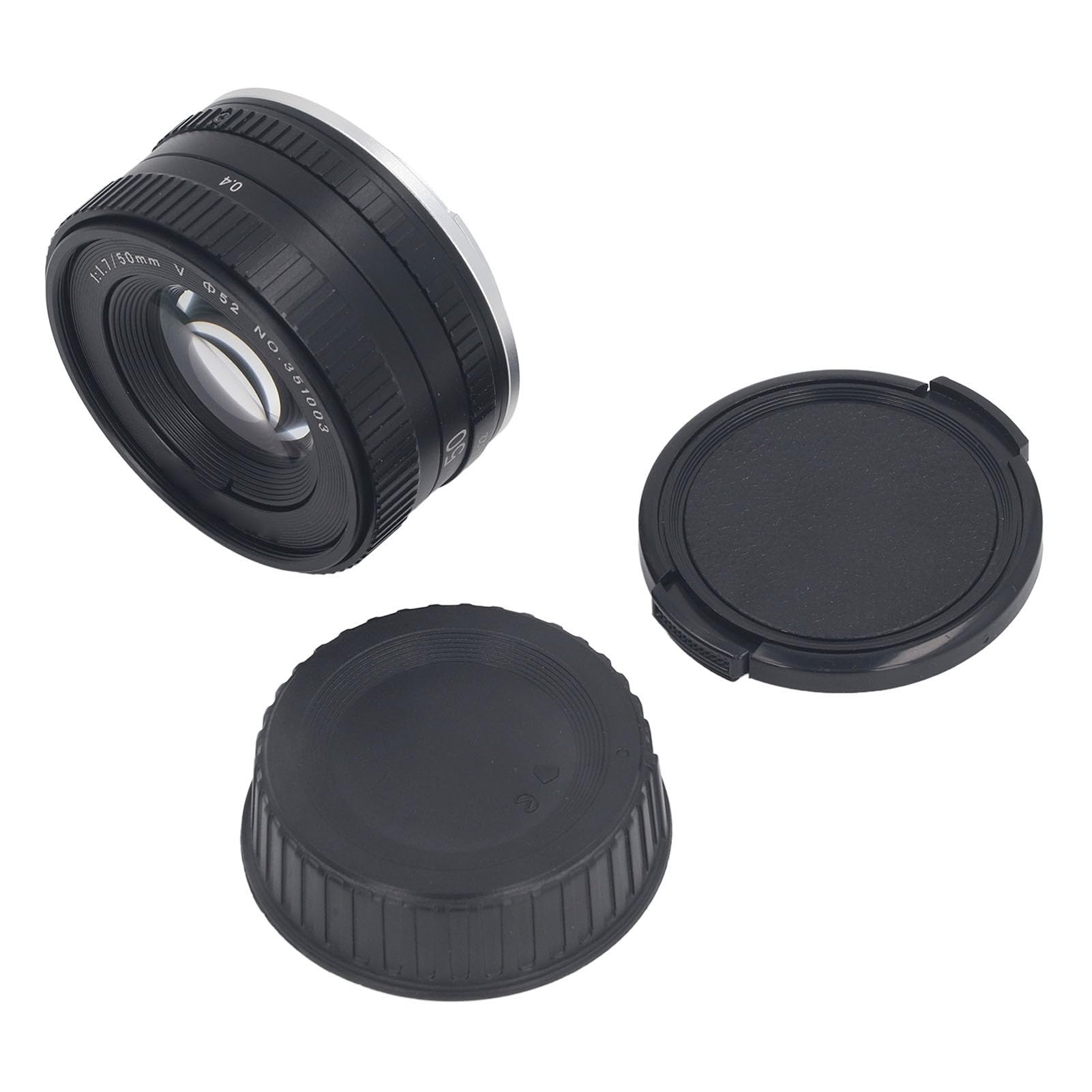 Obiettivo da 50 Mm F1.7 Ad Ampia Apertura, Obiettivo per Ritratto Full Frame per Fotocamera con Messa a Fuoco Fissa Manuale per DSLR con Attacco F, Fotocamera Mirrorless con