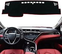 Vista 10 de Protector para tablero para Toyota Camry Accesorios 2007 2008 2009 2010 2011 Protector de tablero a medida de felpa (Gris oscuro)