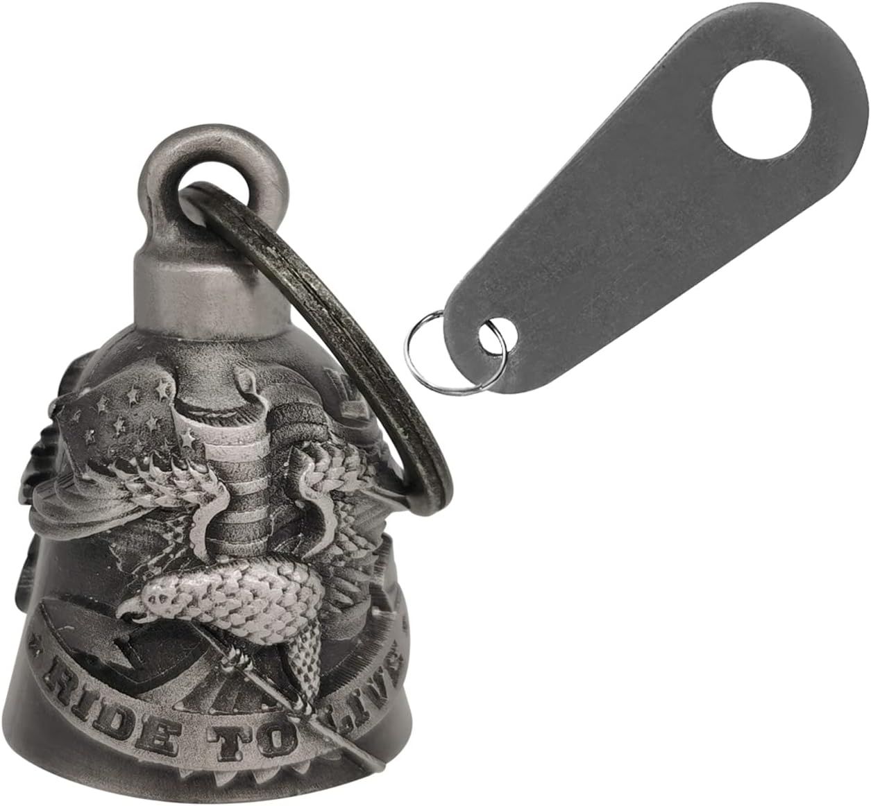 Motorcycle Bell with Hanger for Biker, Good Luck Biker Bells & Motorcycle Accessories, Keychain Luck Bell