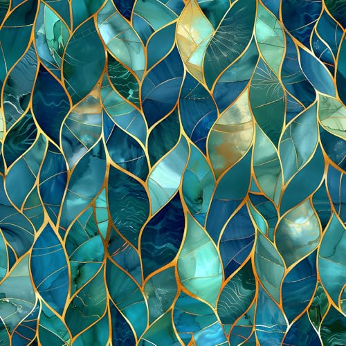 Vinilo decorativo verde azul 40x300 cm para ventana miniatura 7