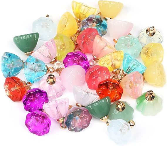 Amazon Co Jp Voyyphixa ハスの花托ペンダント 12色60個セット ロータス 花 蓮 ガラス クラフト用品 手作り素材 チャーム ハンドメイド ピアス イヤリング ペンダント ブレスレット ネックレス ジュエリー アクセサリーパーツ Diy用品 直径 1 03cm ハスの花托 12色60個