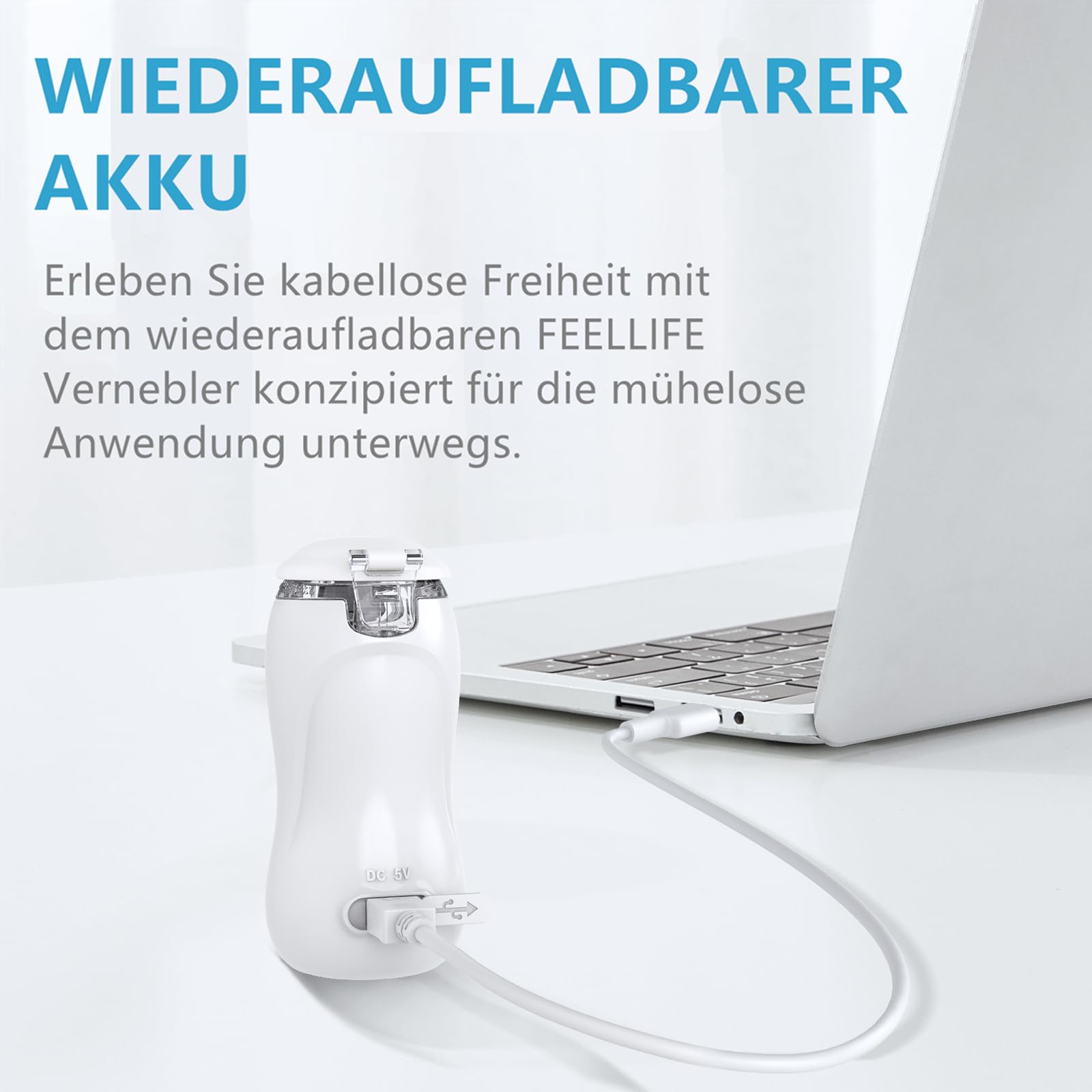 FEELLIFE Inhaliergeräte für Erwachsene, Inhalationsgerät Kinder, Inhalationsgerät Inhalator Vernebler Inhaliergerät, Nebulizer Baby Air Kids Mini Aerosol Inhalator Leiser Inhaliergerät