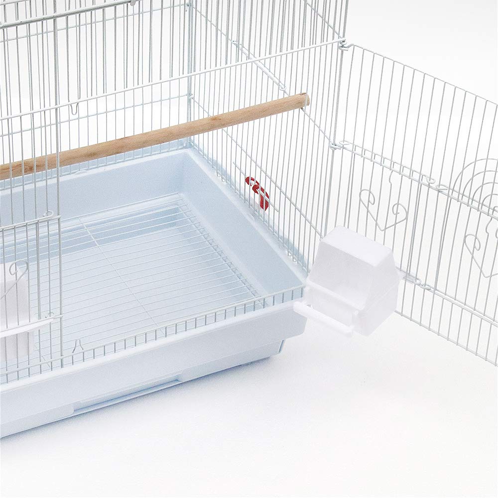 Grande Gabbia per Uccelli sul Tetto, pappagallini piccioncini Parrocchetti Cockatiels e Pappagallo per Uccelli Grande - Gabbia per pappagalli Chinchilla Macaw Pet House 46 * 36 * 92 cm (bianco)