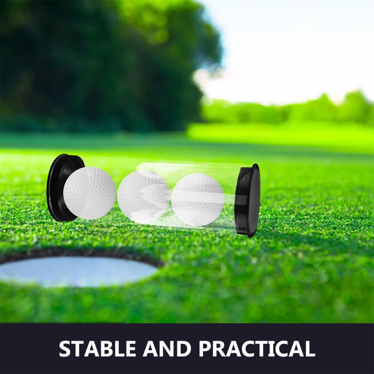 Happyyami Golfball Elegante Durchsichtige 2 Stück Aufbewahrungsröhren aus PVC Kompakt und Leicht Golfball Transportbox für Golfspieler Beim Golfspielen