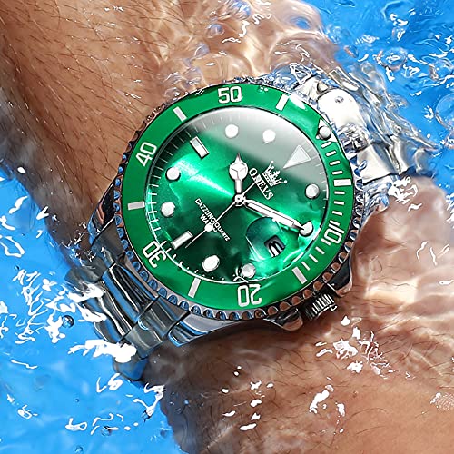 Image of OLEVS Watches for Men Quartz Fashion Business Waterproof Analog Stainless Date Week Diamond Luminous Mens Watch
