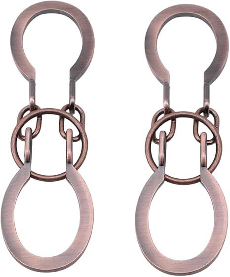 2Pcs Red Copper Lock Puzzle Metal Ring Solution Intellectual Deduction Unlock Puzzle Brain Tease Unlock Horseshoe Buckle Gift, Assembly and Disentanglement Puzzles,Horse Shoe Puzzles,Brain Teasers
