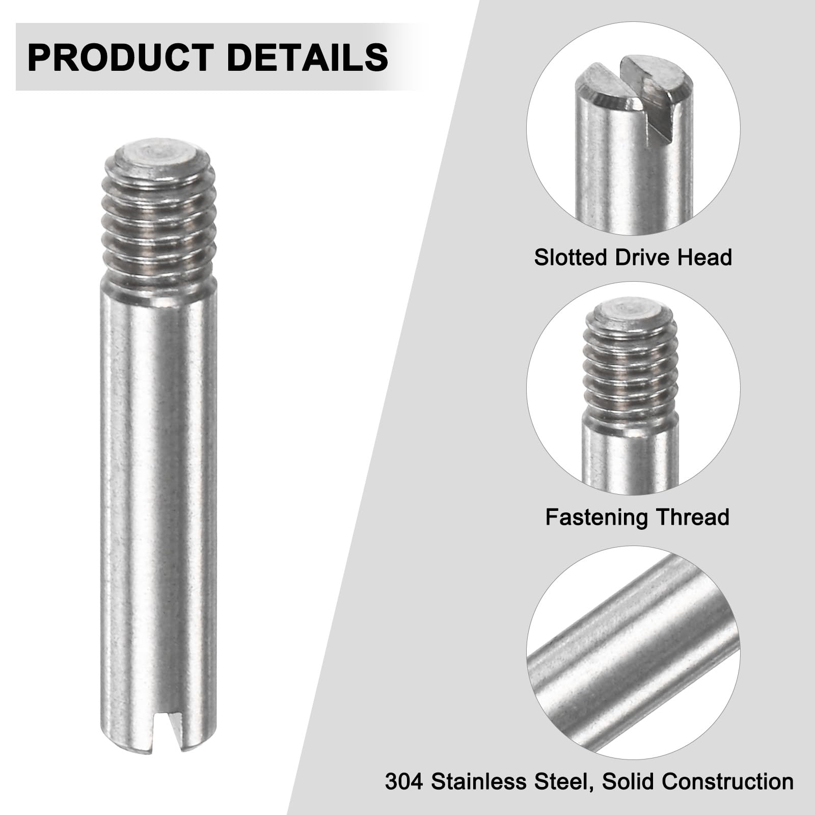 M METERXITY 20-Pack M3 x 16mm Slotted Cylindrical Pin Dowel - Image 2