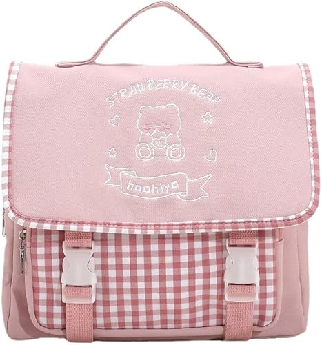 Mochila japonesa Kawaii con orejas de conejito con lindo manga para niña, mochila escolar para libros, bolsa para estudiantes adolescentes JK,
