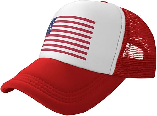 BIEGAS Sombrero de bandera estadounidense, gorra de camionero de Estados Unidos para hombres y mujeres, gorra de béisbol ajustable, gorra de malla