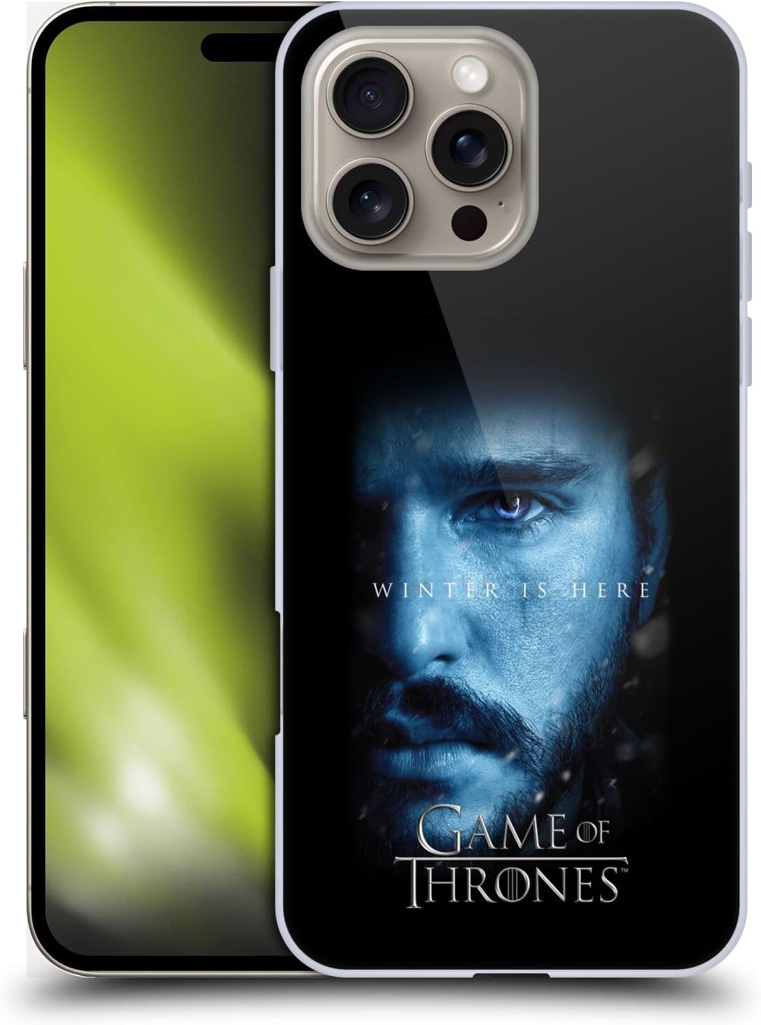 Head Case Designs Officially Licensed HBO Game of Thrones Jon Snow Winter is Here Hard Back Case Compatible with Apple iPhone 16 Pro Max