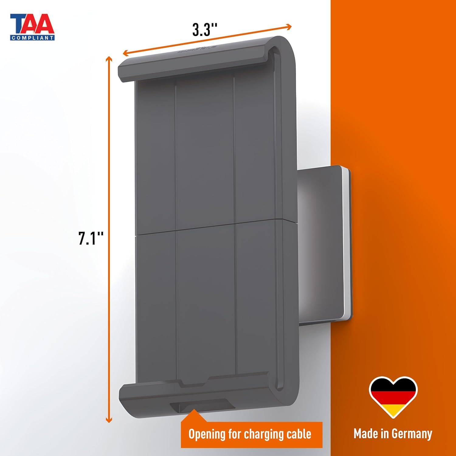 Durable Tablet Wandhalterung für Tablets 7-13 Zoll, Silber, 893323