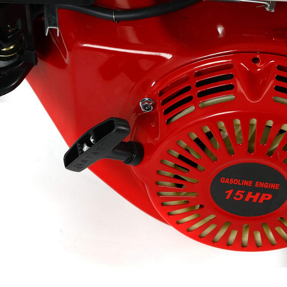 9KW Motor Gasolina, 15 CV 4 tiempos Refrigeración Carburador, 3600 RPM (Rojo)