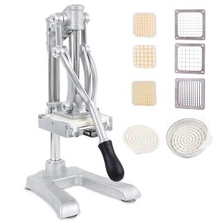 Commercial Vegetable Fruit Chopper, Hand Press Juicer, Professional Citrus Juicer for Lime Lemon, Stainless Steel Food Dicer French Fry Cutter Slicer 1/4″ & 3/8″ & 1/2" Blade - Amazon product rated Grade A