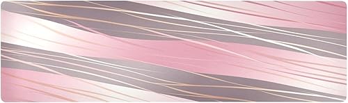 Miniatura 1 de Bulletgxll Salvamanteles y caminos de mesa resistentes al calor de línea ondulada de oro rosa, almohadillas calientes antideslizantes e impermeables