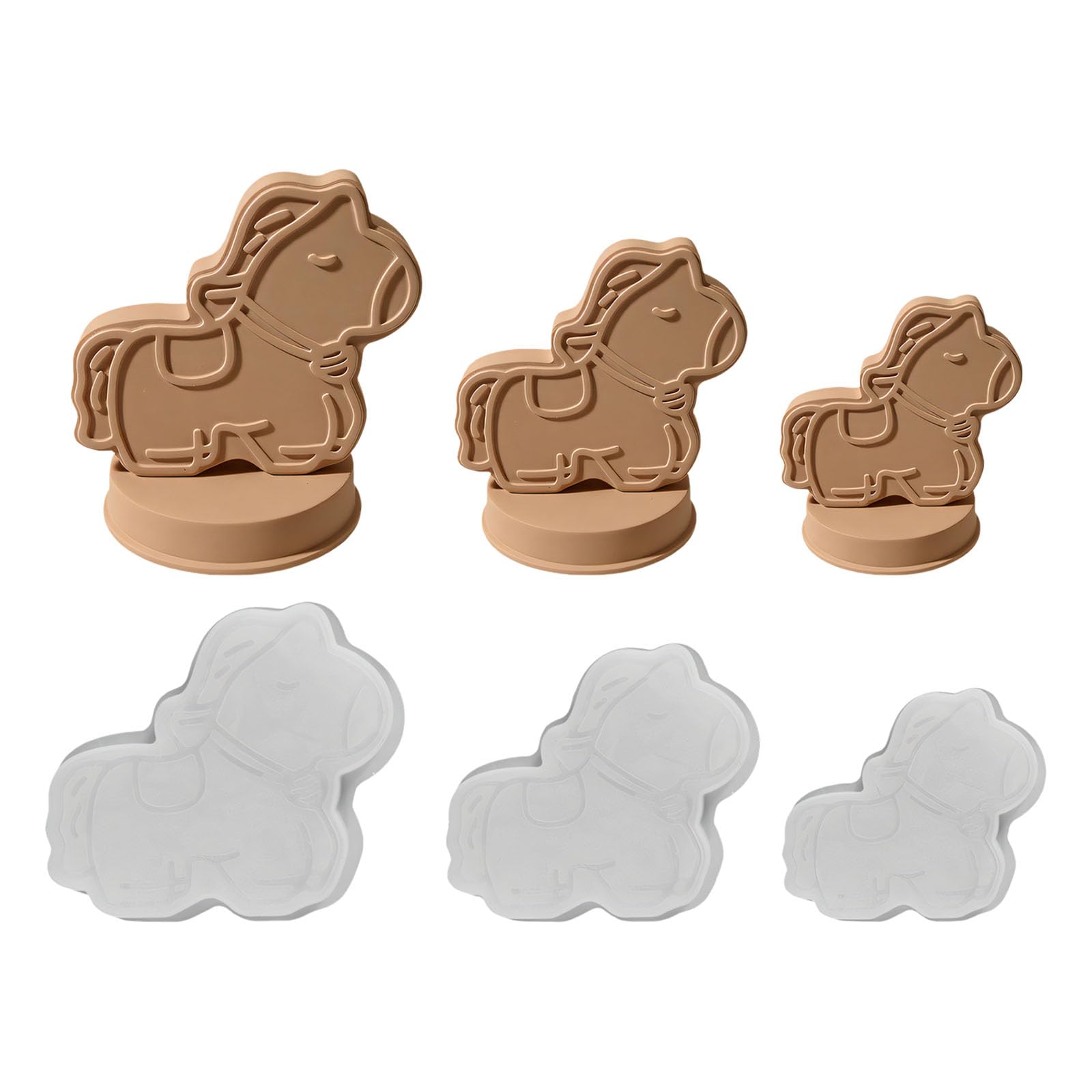 Hsyzygian Chinese Horse Shape Silicone for Artistic Projects and Home Decor Festive Horse Silicone Baking