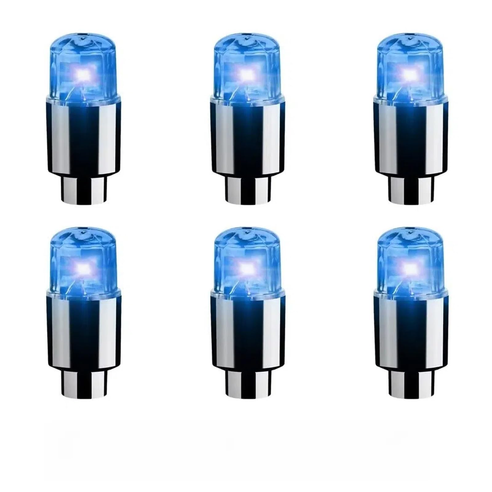 THE WHITE SHOP6 PCS Car Tire Valve Light, Cool Modified Night Safe Shock Sensor Flash, Donation Valve Stem LED Cap, Universal Wheel Decoration Accessory