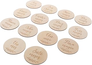 14pièces Cartes Bois Mensuelles Pour Bébés Accessoires Photographiques Pour Célébrer Chaque Étape De Croissance