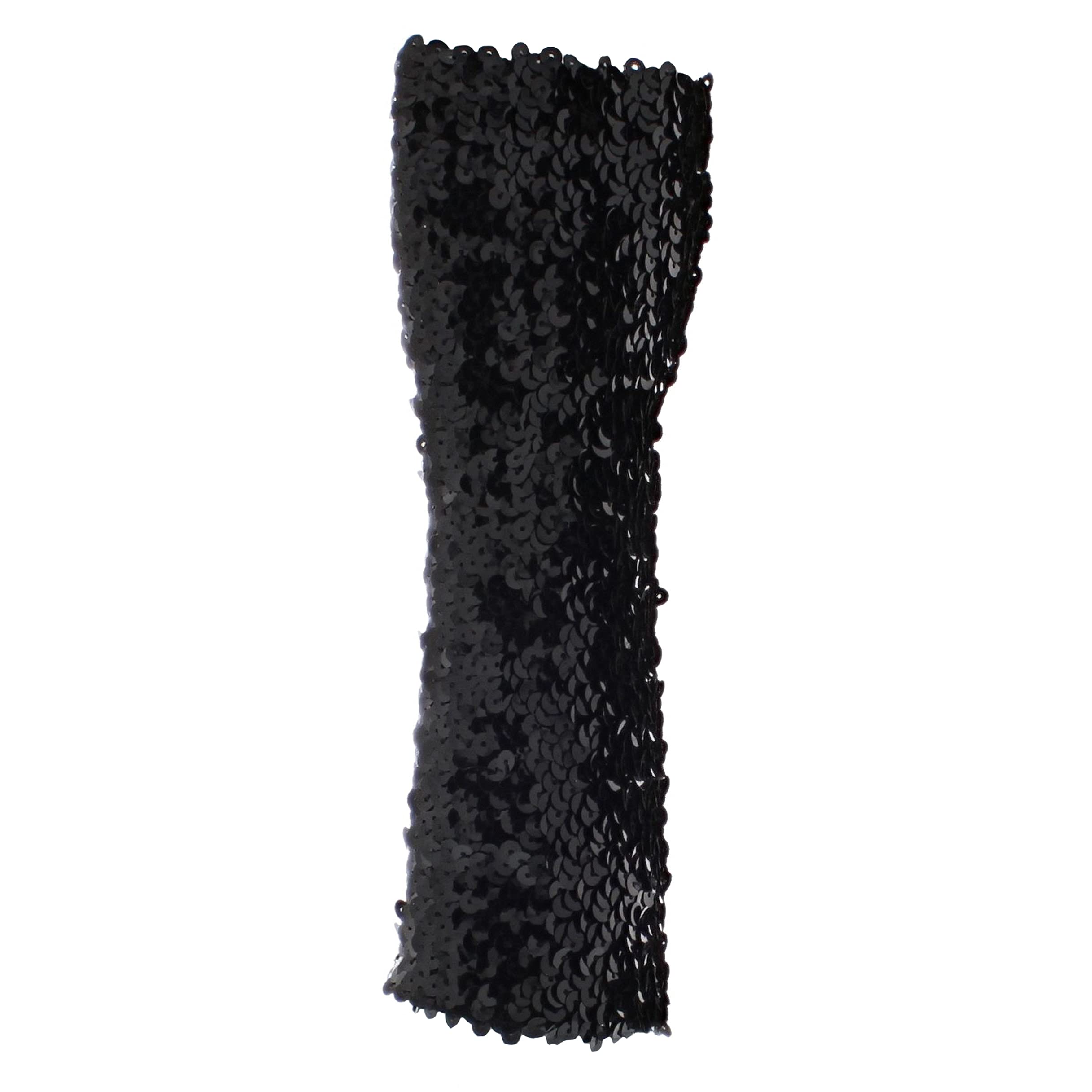 Zac's Alter Ego Black Sequin Fingerless Sleeve Gloves